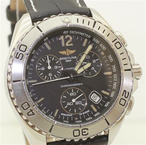 breitling shark usato i 90ann|breitling aeromarine chrono shark.